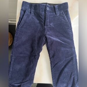 Janie and Jack Deep Blue Velvet Dress Pants